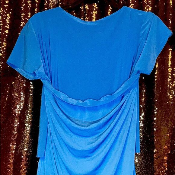 Blue‎ Women's Blouse with Necklace - Picture 6 of 7